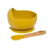 Cuenco silicona c/ cuchara Mostaza