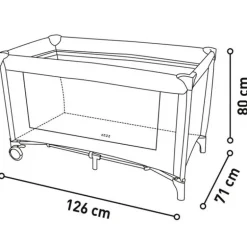 Cuna de viaje Baleares Gris