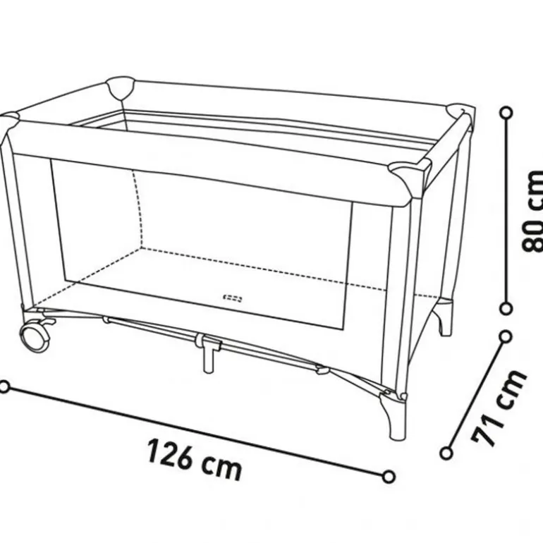 Cuna de viaje Baleares Gris