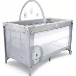 Cuna de viaje doble altura león