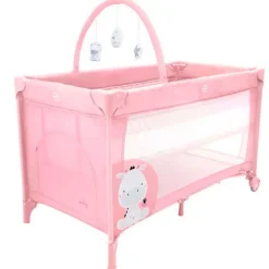 Cuna de viaje doble altura Pink