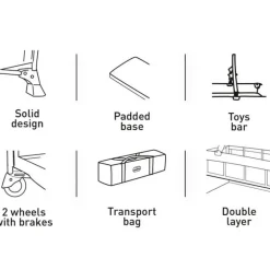 Cuna de viaje doble altura Pink