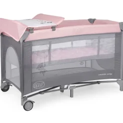 Cuna de viaje dos alturas Complet Rosa