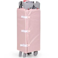 Cuna de viaje dos alturas Complet Rosa