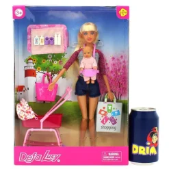 Defa Lucy Muñeca con Bebé y Carrito Surtido