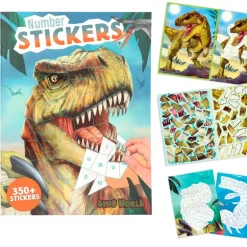 Dino World Libro de Pegatinas por Números
