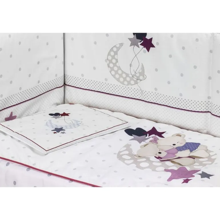 Edredón + Protector + Cojín Amorosos Rosa