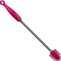 Escobilla limpia biberón/ termo de silicona Rosa