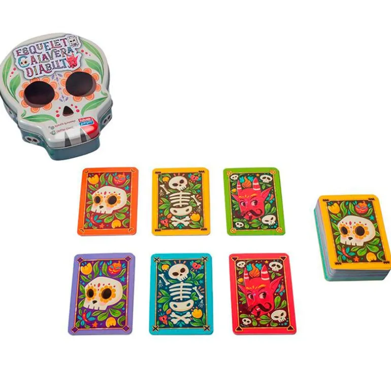 Esqueleto Calavera Diablito Juego Cartas