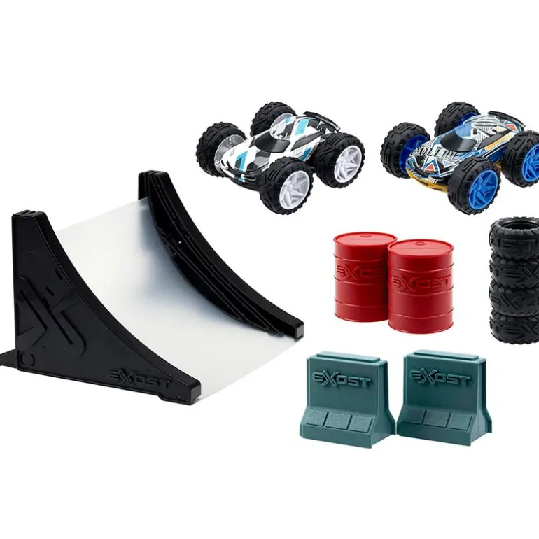 Exost Pack Coches Retrofricción con Rampa Surtido