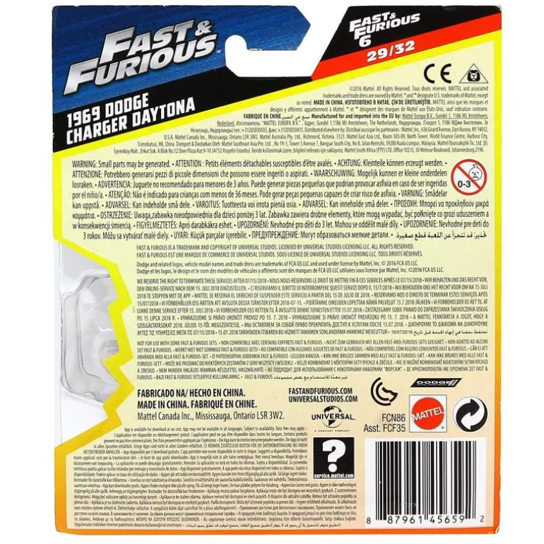 Fast & Furious Vehículo Dodge Charger Daytona 1969
