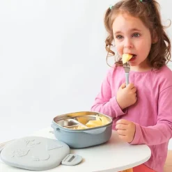 Fiambrera Inox c/ compartimentos Gris