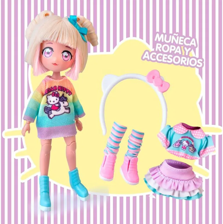 Hello Kitty Muñeca Manga Fashion Unicorns