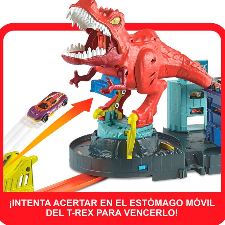 Hot Wheels City Alboroto del Dinosaurio T-Rex