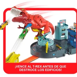 Hot Wheels City Alboroto del Dinosaurio T-Rex