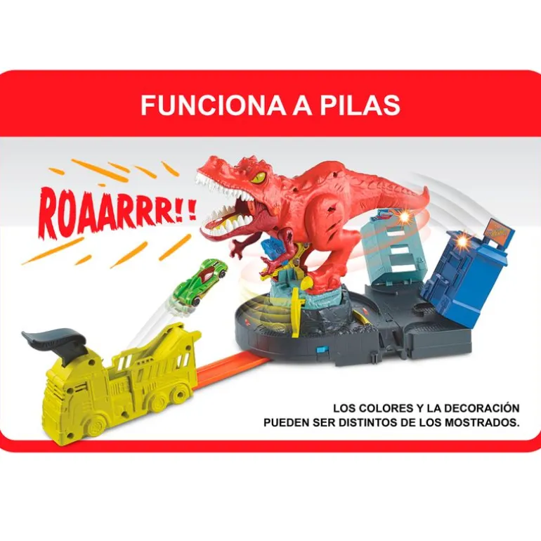 Hot Wheels City Alboroto del Dinosaurio T-Rex