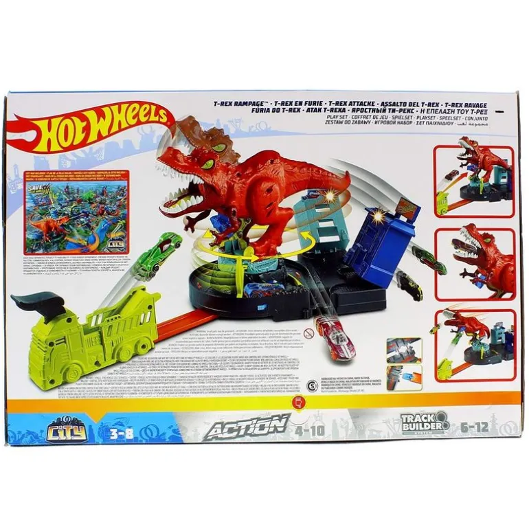 Hot Wheels City Alboroto del Dinosaurio T-Rex