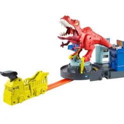 Hot Wheels City Alboroto del Dinosaurio T-Rex