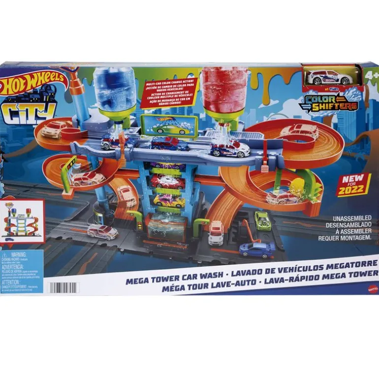 Hot Wheels Color Shifters Mega Torre Lavado Coches