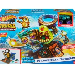 Hot Wheels Monster Trucks Arena Smashers Mega Wrex Vs Crushzilla Takedown