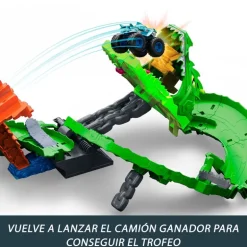 Hot Wheels Monster Trucks Destrucción Dragón de Sharks vs. Dinos.