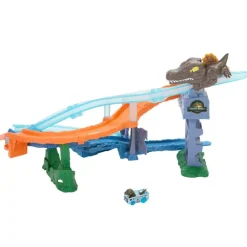 Hot Wheels RacerVerse Jurassic World Choque y Zambullida Pista