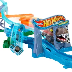 Hot Wheels RacerVerse Jurassic World Choque y Zambullida Pista