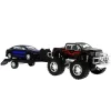 Jeep de Juguete con Remolque y Coche Negro y Azul