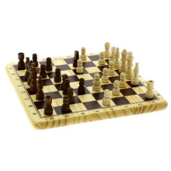 Juego de Madera de Ajedrez y Damas