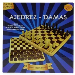 Juego de Madera de Ajedrez y Damas