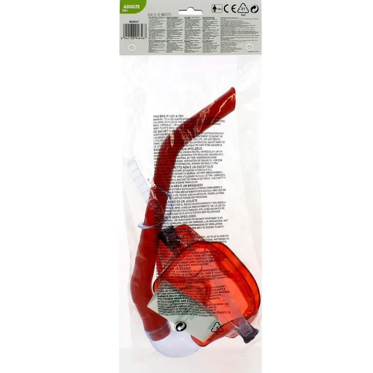 Kit de Gafas y Tubo de Buceo Rojo 14 años