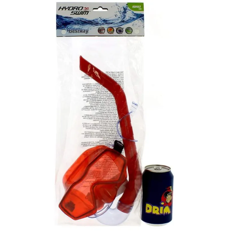 Kit de Gafas y Tubo de Buceo Rojo 14 años