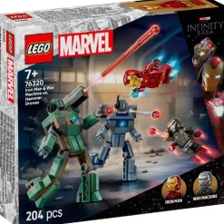 Lego Marvel Iron Man y Máquina de Guerra vs. Drones de Hammer
