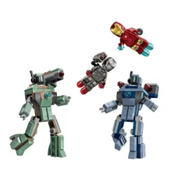 Lego Marvel Iron Man y Máquina de Guerra vs. Drones de Hammer
