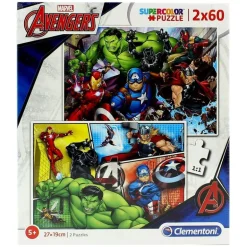 Los Vengadores Puzzle 2x60 Piezas
