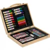 Maletín Madera Pinturas 68 Piezas