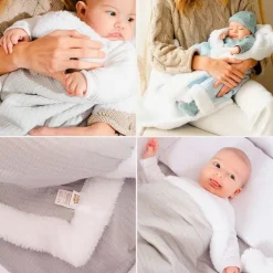 Manta para bebé Borreguito Rosa