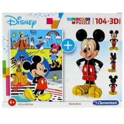 Mickey Mouse Puzzle 104 Piezas con modelo 3D
