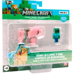 Minecraft Figura + Animal con Movimiento Surtido