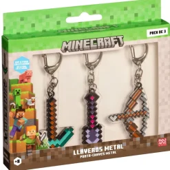Minecraft Pack Llaveros Arma Surtido