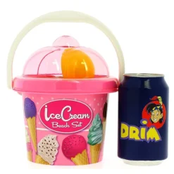 Mini Cubo de Playa Helado Rosa