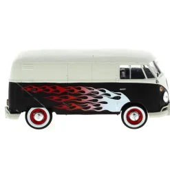 Miniatura Volkswagen Van Blanca Llamas 1:24