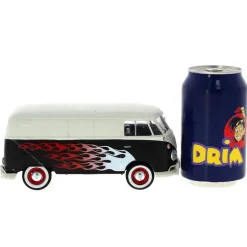 Miniatura Volkswagen Van Blanca Llamas 1:24