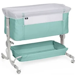 Minicuna Colecho Comfy Menta + textil Elefante