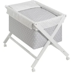 Minicuna plegable Estrellas gris