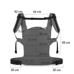 Mochila Pectoral Milo Grey hasta 20kg