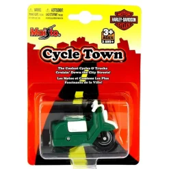 Moto Harley Davidson Verde a Escala 1:64