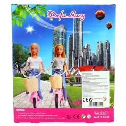 Muñeca Fashion Blanca con Bicicleta