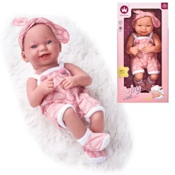 Muñeco Bebé Pelele Rosa 35 cm