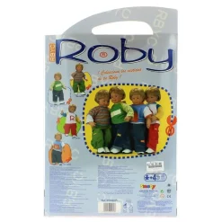 Muñeco Roby Conjunto Camiseta a Rayas y Pantalones Verdes